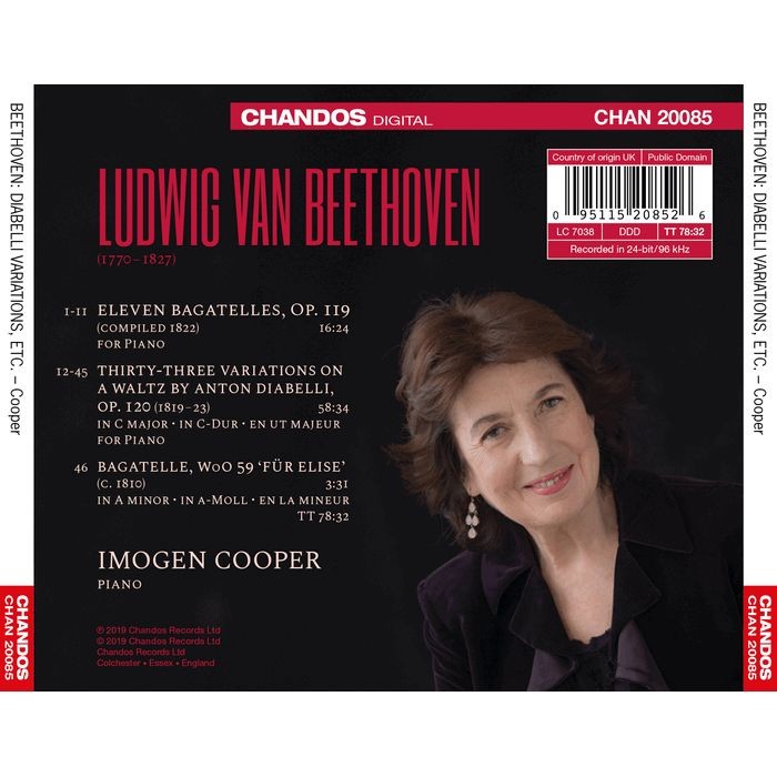 库柏 演奏 贝多芬钢琴小品集 imogen cooper plays beethoven